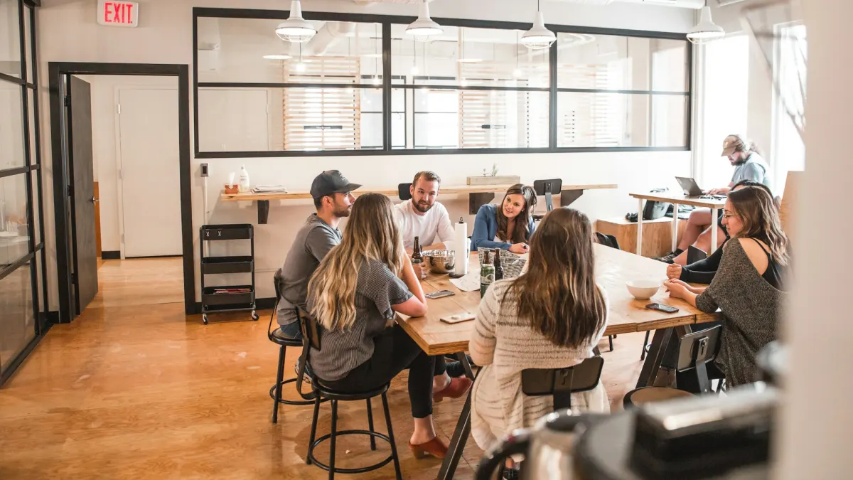 Meeting room conversation
